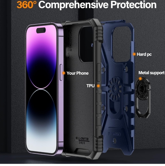 Iphone 14 Pro PASNEW Compatible with iPhone 14 Pro Case 6.1 inch - Picture 2 of 13